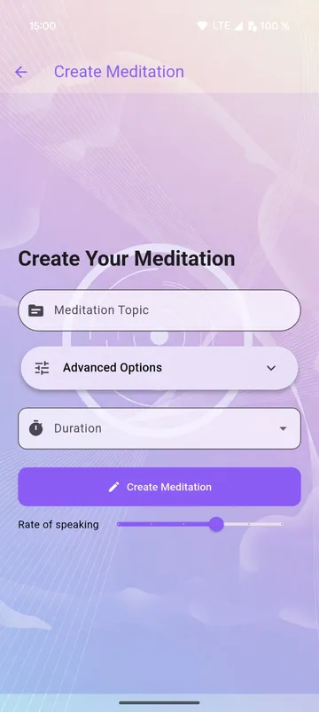MeditAItion meditation customization