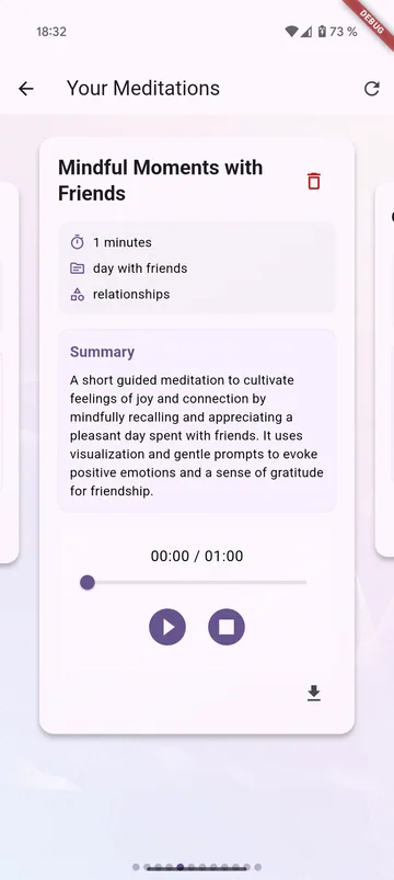 MeditAItion meditation in progress